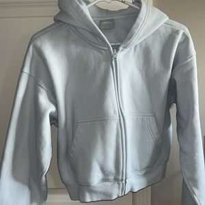 TNA Blue Sweatshirt with Hood and Zipper